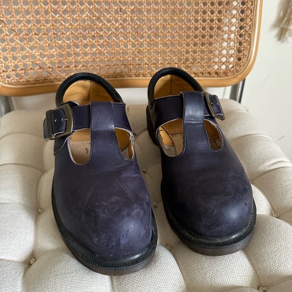 Vintage Dr. Martens T Strap Mary Jane Steel Toe Shoes Made in England Size 4 - Picture 6 of 12